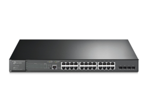 TP-LINK "JetStream™ 28-Port Gigabit L2+ Managed Switch with 24-Port PoE+PORT: 24× Gigabit PoE+ Ports, 4× Gigabit SFP Sl