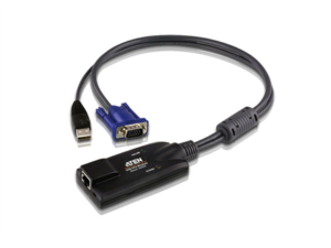 Aten | USB VGA KVM Adapter | 1 x RJ-45 Female, 1 x USB Male, 1 x HDB-15 Male