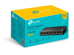 SWITCH TP-LINK  8 porturi Gigabit LiteWave, fanless "LS1008G" (timbru verde 2 lei)