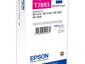 Epson T7893 - 34.2 ml - velikost XXL - purpurov� - origin�ln� - tiskov� kazeta - pro WorkForce Pro WF-5110DW, WF-5190DW, WF-5190DW BAM, WF-5620DWF, WF-5690DWF, WF-5690DWF BAM