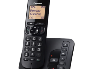 Telefon DECT, negru, 1,6" LCD display, loudspeaker CLIP, display with backlight, phonebook capacity 50 numbers, speed dial, keypad lock, wallmountable, "KX-TGC220FXB" (timbru verde 0.8 lei)