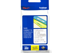 Brother laminated tape TZe-145 - White on clear