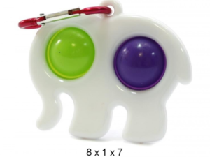 Mocco Bubble Pop It Antistress Sensory /  Elephant / keychain / White