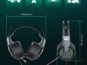 BlitzWolf BW-GH1 Gaming Headphones with Microphone / RGB / 2.2m Cable