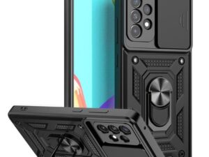 Mocco Ring Slide Hard Case Plastic Cover for Samsung Galaxy A33 5G black