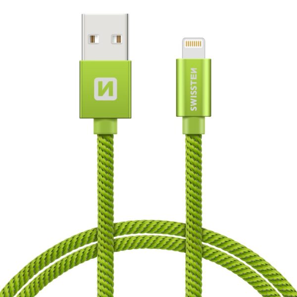 Swissten Textile Fast Charge 3A Lightning Data and Charging Cable 2m - Image 4