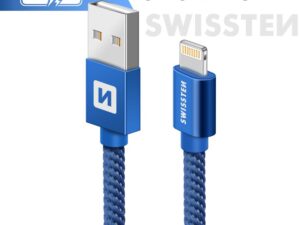 Swissten Textile Fast Charge 3A Lightning Data and Charging Cable 2m