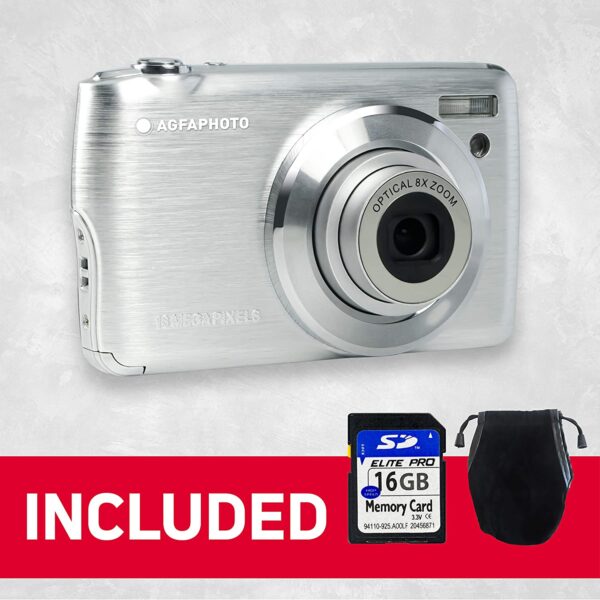 Agfa Photo DC8200 Srebrny + etui + karta SD 16GB - Image 7