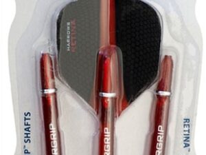 Set of dart shafts and flights HARROWS SUPERGRIP+RETINA