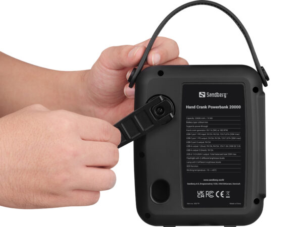 Sandberg 420-79 Hand Crank Powerbank 20000 - Image 5