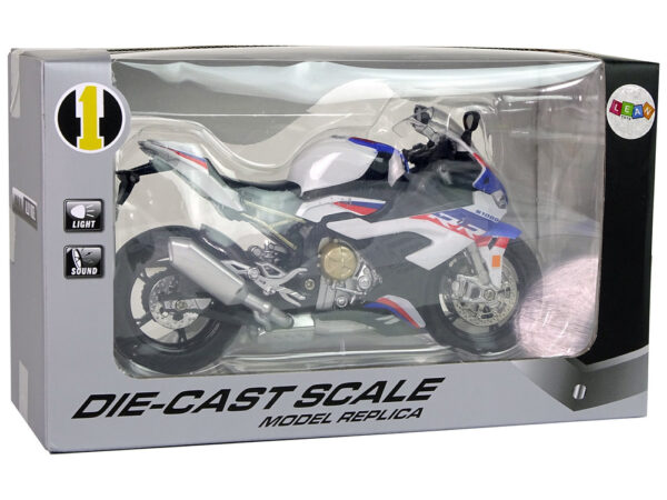 Motorbike Model BMW S1000RR White Sounds Lights - Image 5