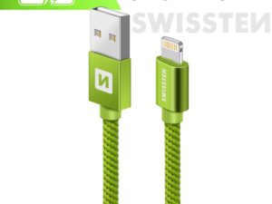 Swissten Textile Fast Charge 3A Lightning Data and Charging Cable 2m
