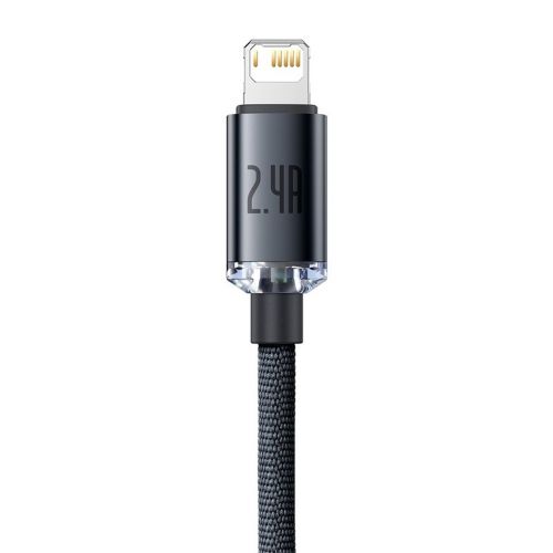 CABLU alimentare si date Baseus Crystal Shine, Fast Charging Data Cable pt. smartphone, USB la Lightning Iphone 2.4A, 1.2m, negru "CAJY000001" (timbru verde 0.18 lei) - 6932172602680 - Image 5