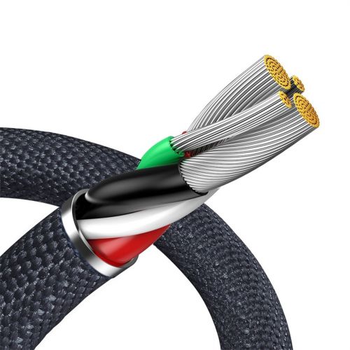 CABLU alimentare si date Baseus Crystal Shine, Fast Charging Data Cable pt. smartphone, USB la Lightning Iphone 2.4A, 1.2m, negru "CAJY000001" (timbru verde 0.18 lei) - 6932172602680 - Image 7