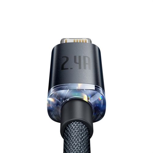 CABLU alimentare si date Baseus Crystal Shine, Fast Charging Data Cable pt. smartphone, USB la Lightning Iphone 2.4A, 1.2m, negru "CAJY000001" (timbru verde 0.18 lei) - 6932172602680 - Image 8