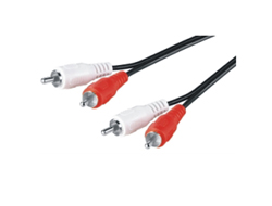 RCA CONNECT CABLE L/R 0.5M/BK 2X M/M AUDIO