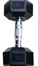 Hex rubber dumbbell TOORX 17.5kg