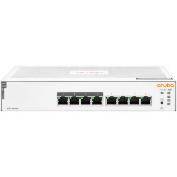HPE Aruba Networking Aruba Instant On 1830 8G 4p Class4 PoE 65W Managed L2 Gigabit Ethernet (10/100/1000) Power over Ethernet (PoE) 1U