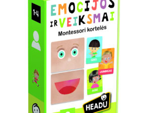 HEADU Flashcards Emotions and Actions Montessori (In Lithuanian lang.)