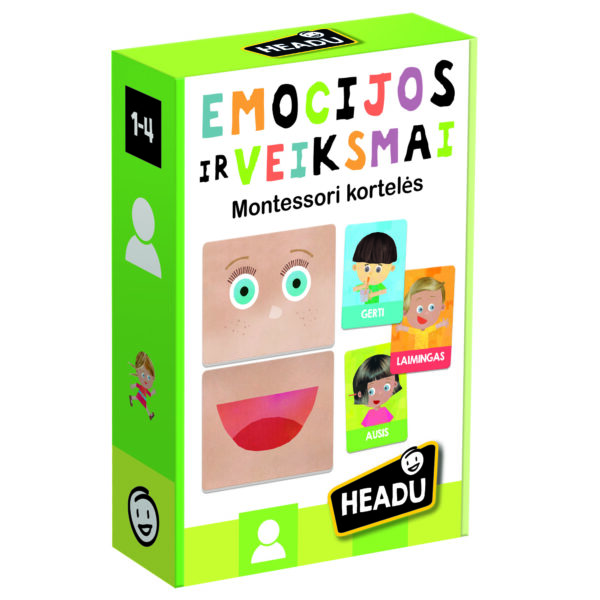 HEADU Flashcards Emotions and Actions Montessori (In Lithuanian lang.) - Image 2