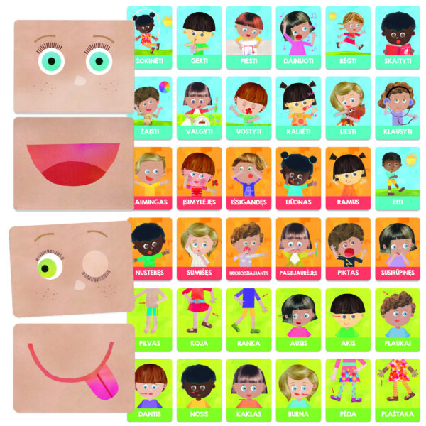 HEADU Flashcards Emotions and Actions Montessori (In Lithuanian lang.) - Image 3