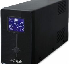 UPS GEMBIRD, Line Int. , mini tower, 650VA/390W, AVR, IEC x 2/ Schuko x 1, 1 x baterie 12V/7Ah, display LCD, back-up 1 - 10 min., "EG-UPS-031", (timbru verde 11 lei)