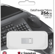 Kingston | USB 3.2 Flash Drive | DataTraveler micro | 256 GB | USB 3.2 | Silver