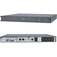APC Smart-UPS SC 450VA - UPS (kan monteras i rack) - AC 230 V - 280 Watt - 450 VA - RS-232 - utg�ngskontakter: 4 - 1U - gr� - f�r P/N: AR106SH6, AR109SH6, AR112SH6, AR3006, AR3006SP, AR3103, AR3103SP, AR3106, AR3106SP