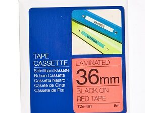 Brother laminated tape TZe-461 - Black on red