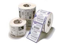 Label, Paper, 76.2x25.4mm; Thermal Transfer, Z-Select 2000T, Coated, Permanent Adhesive, 25mm Core, Perforation
