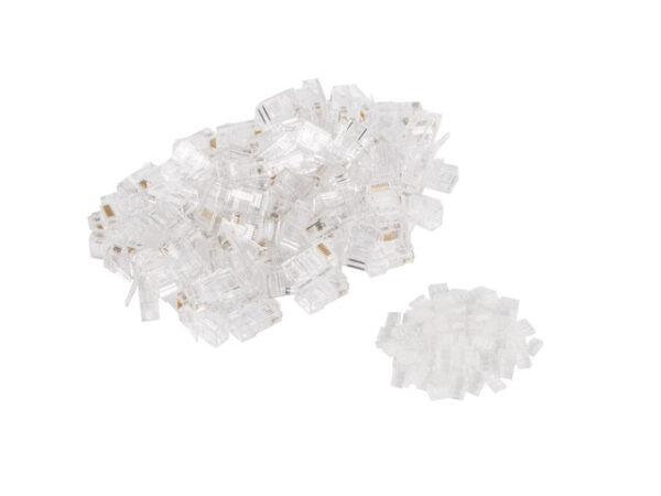 Wtyk sieciowy RJ45 8P8C kat.6 UTP (100szt) z prowadnicą do linki i do drutu - Image 4