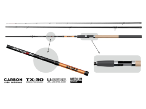 Dugninė Meškerė AKARA Magista Feeder Tx-30 Ilgis 3.90m. Svoris 280g. Testas 120-150-180.