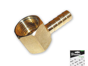 Angled connector 1/2" x 10mm BRASS