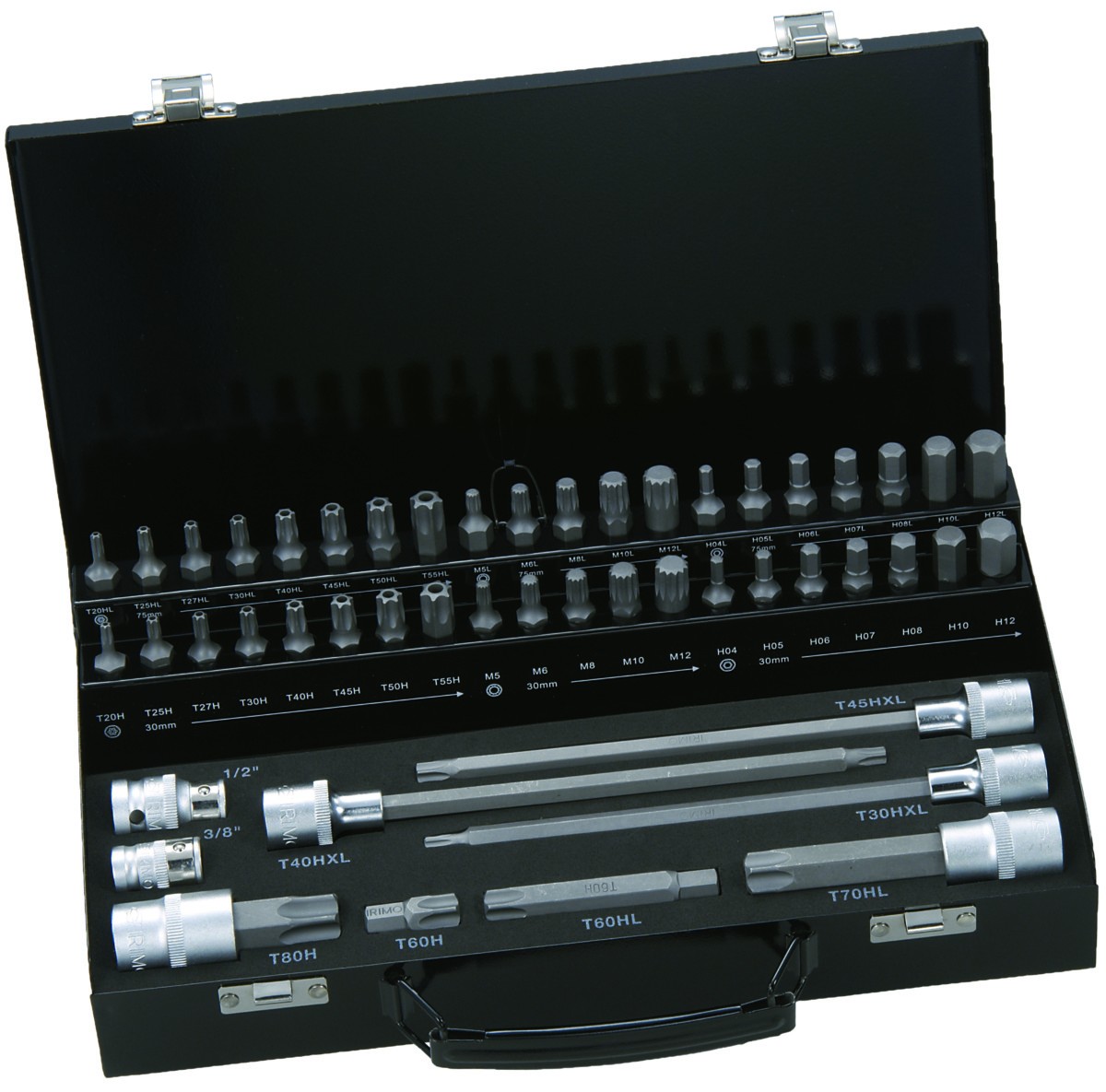 Bits set 49 pcs Torx, 10 mm, HEX, XZN M
