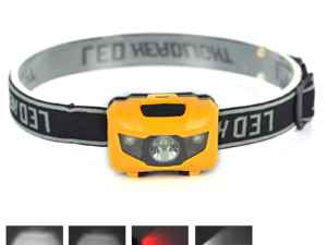LED Galvos Žibintas BORUIT RJ-LW601 Geltonas, Skirtas Bėgiojimui