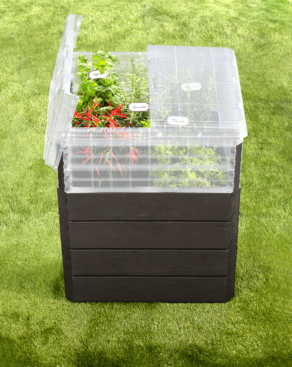Cold frame attachment for ERGO QUADRO M raised bed