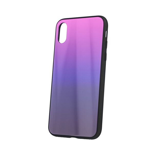 Mocco Aurora Glass Silicone Back Case for Apple iPhone 6 Plus / 6S Plus Pink - Black
