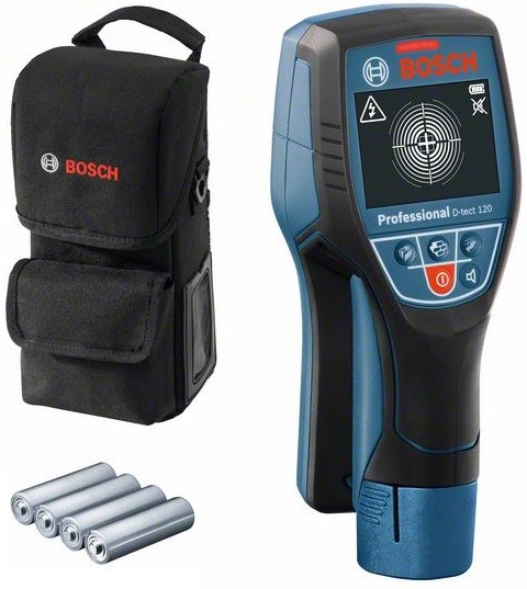 Detector Bosch D-tect 120, ± 10 mm, 120 mm, 4x1.5V, AA1