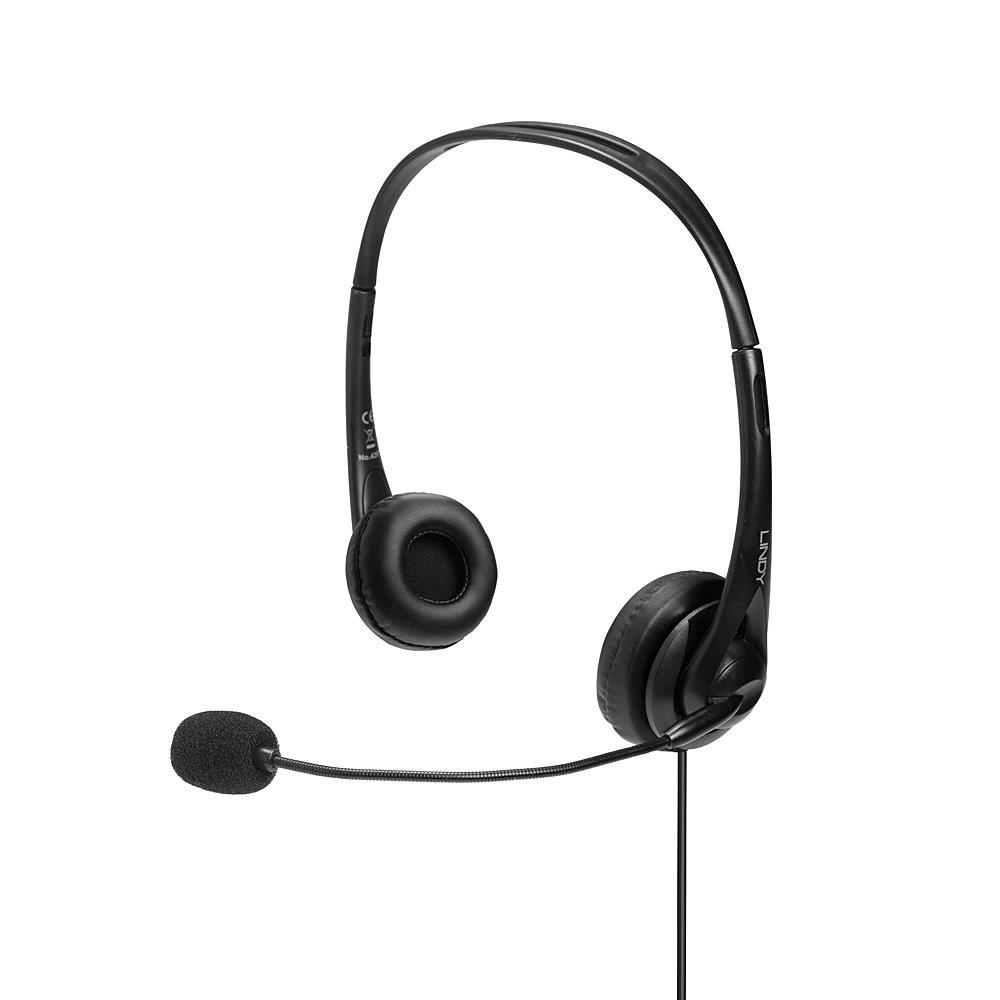 Wired headphones LINDY HEADSET USB/42870