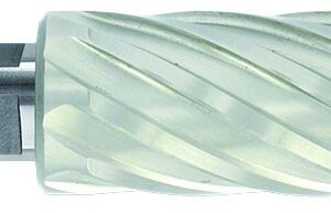 HSS Сore Drill Ø20X80X50 mm, long series. Weldon shank Ø19 mm. Bright, uncoated