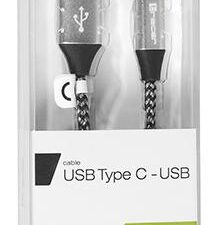 Tracer 46265 USB 2.0 Type C A Male 1m Black Silver