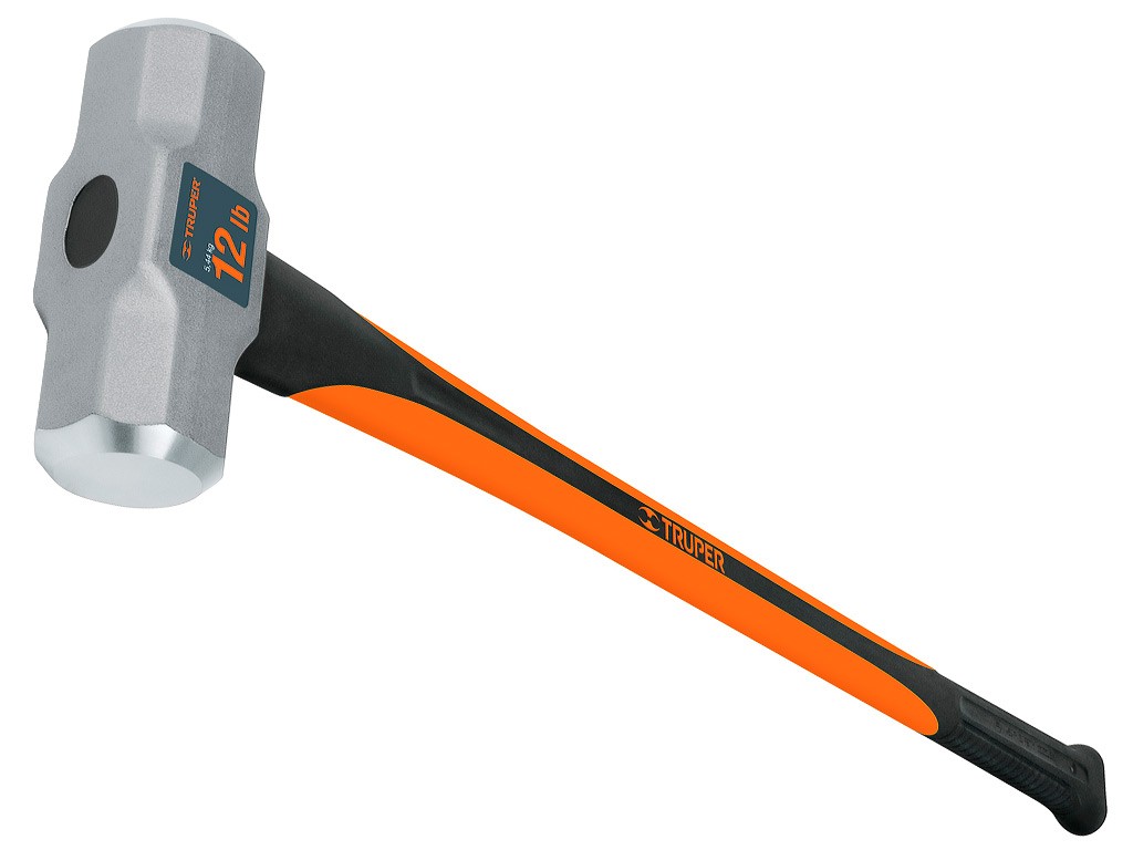 Octagonal sledge hammer 5400g, glassfibre handle 91cm Truper®