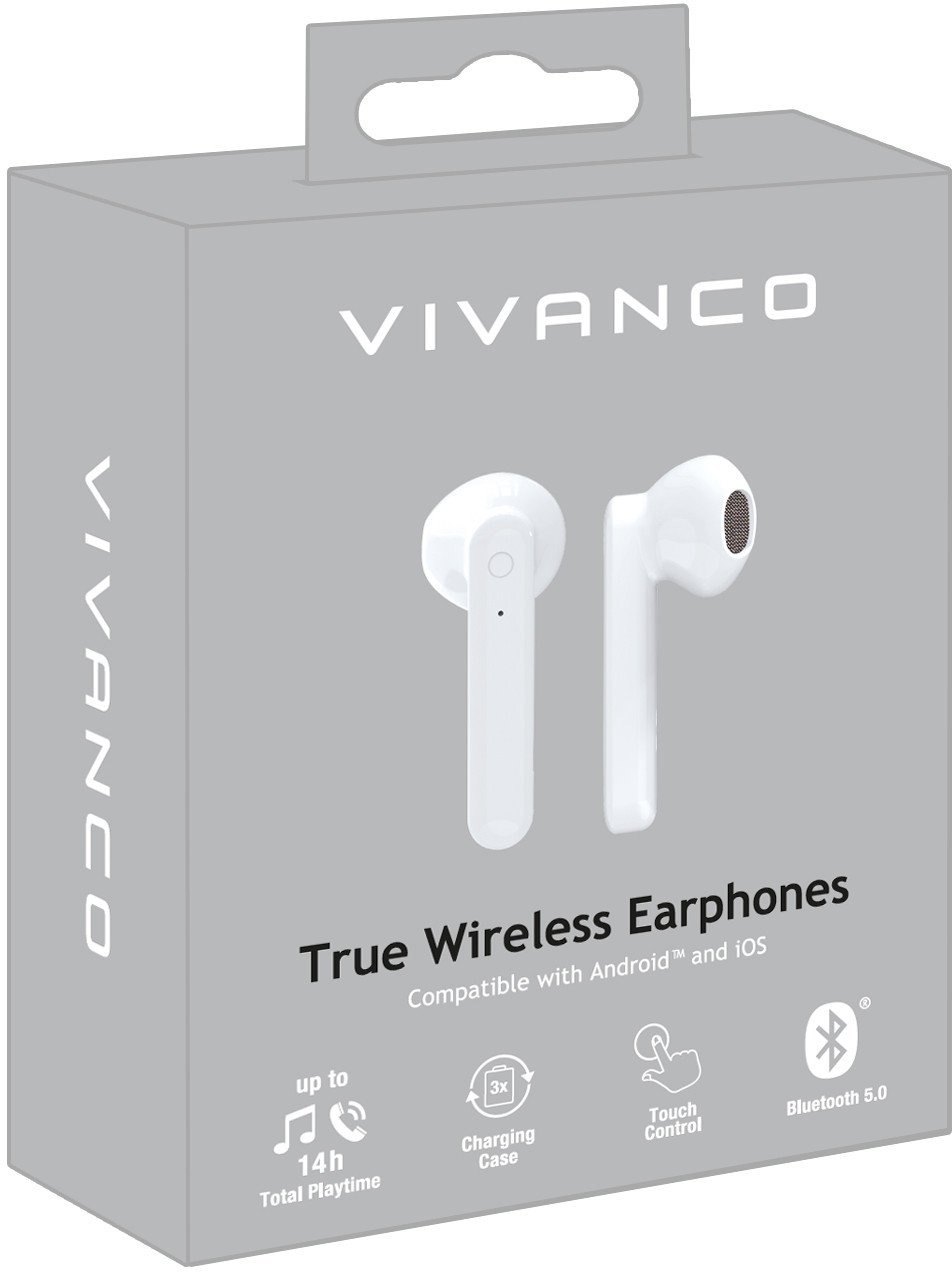 Vivanco wireless headset Smart Air Pair, white (60599) - Image 2