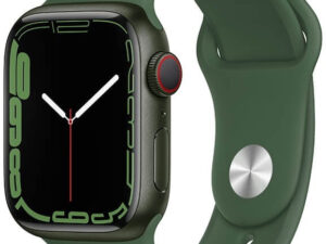 Apple Watch 7 GPS + Cellular 41mm Sport Band, green/clover (MKHT3EL/A)
