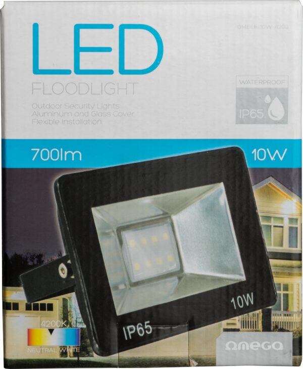 Omega LED floodlight 10W 4200K (43859) - Image 4