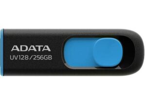 Flash drive ADATA  MEMORY DRIVE FLASH USB3 256GB/BLK/BLUE AUV128-256G-RBE