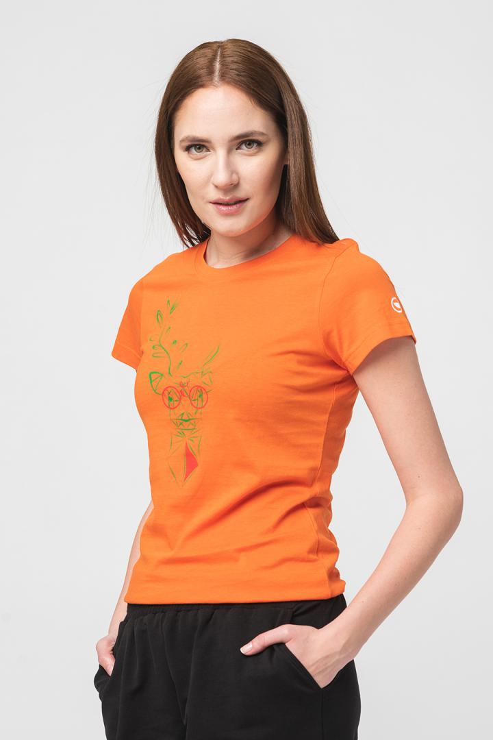 TRICOU CERB FAMILIE FEMEI ORANGE-XS - Image 4