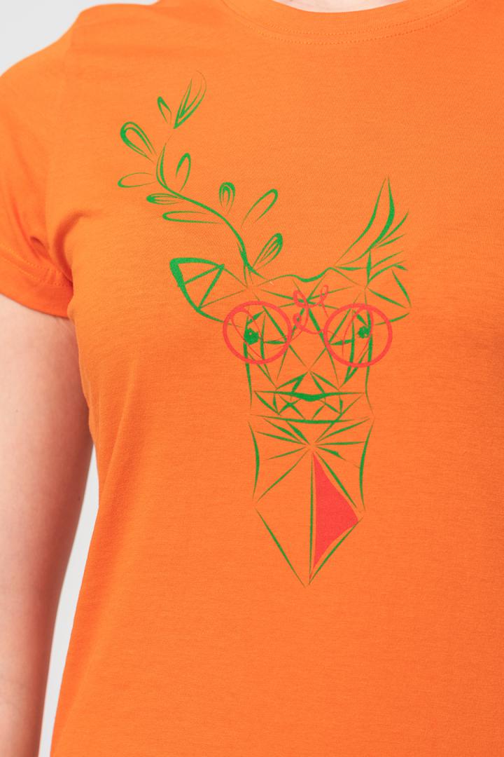 TRICOU CERB FAMILIE FEMEI ORANGE-XS - Image 5