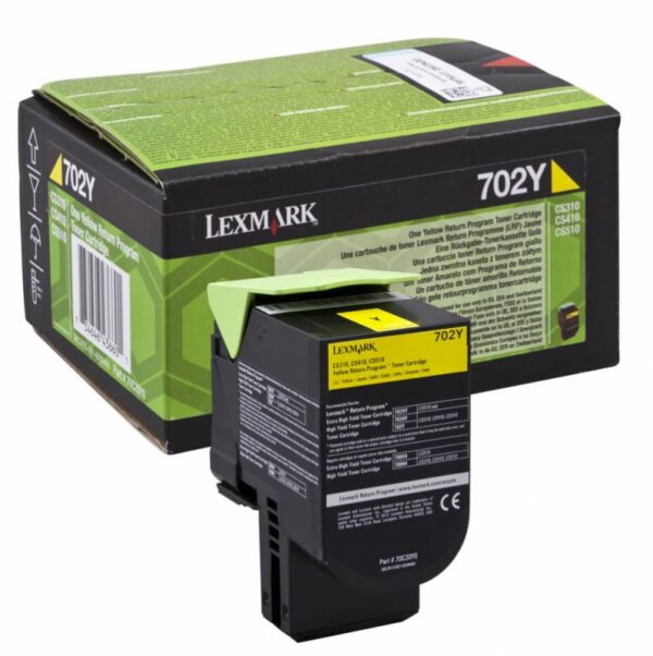 Lexmark 702Y R toner cartridge 1 pc(s) Original Yellow