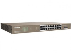 Tenda TEG1126P-24-410W PoE AT Gigabit switch 24x 1Gb/s PoE 802.3af/at + 2x SFP,PoE+ 370W, Rackmount
